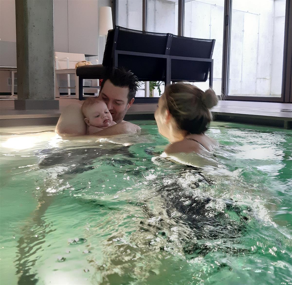 AQUANATAL - postnatal yoga in pool WITH BABY & PARTNER - ENGLISH SESSION Sunday 14th DECEMBER 2025 at 10 AM @ DILBEEK